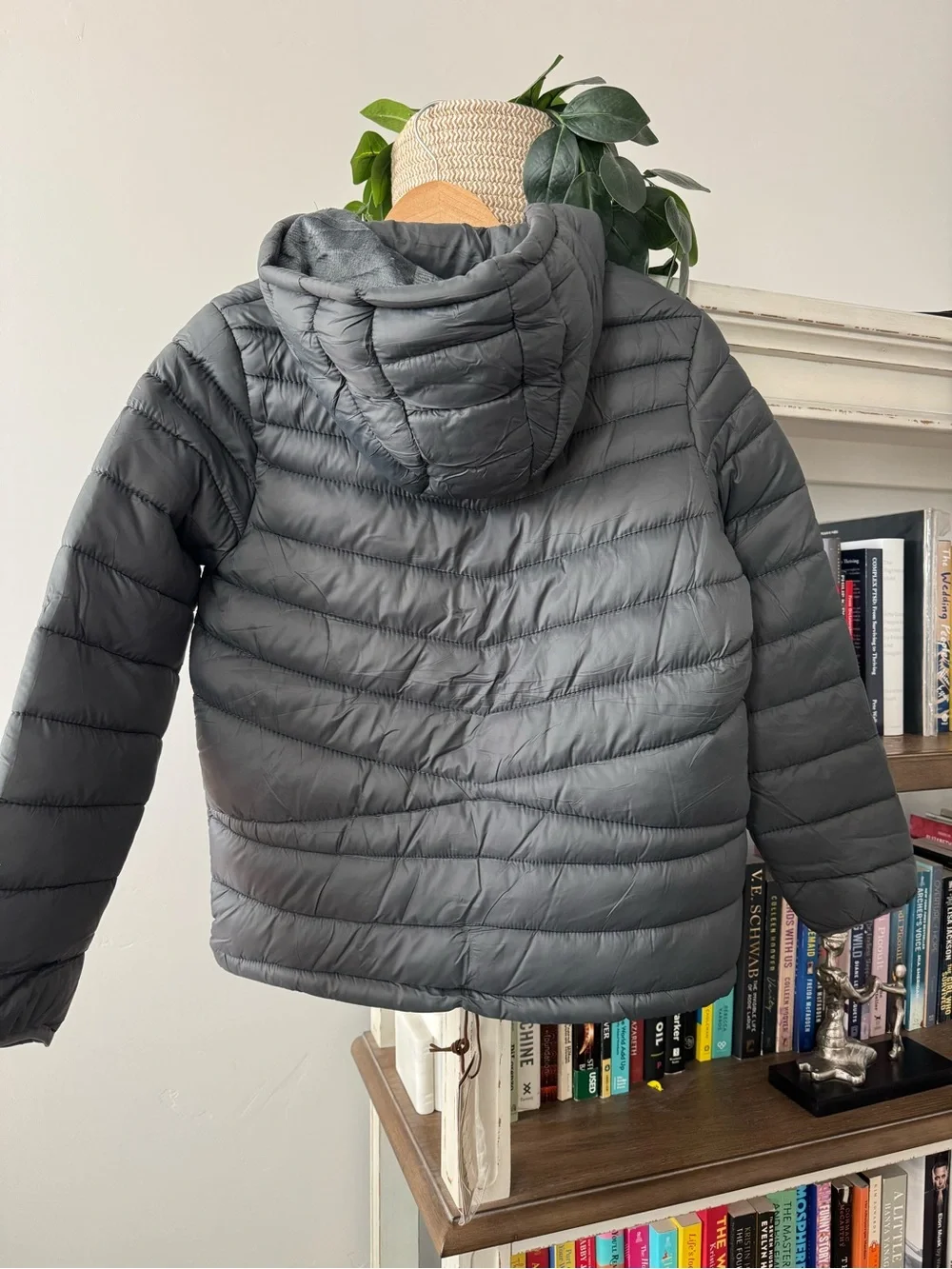 Studio SI Kids' Lightweight Hooded Puffer Jacket - Gray